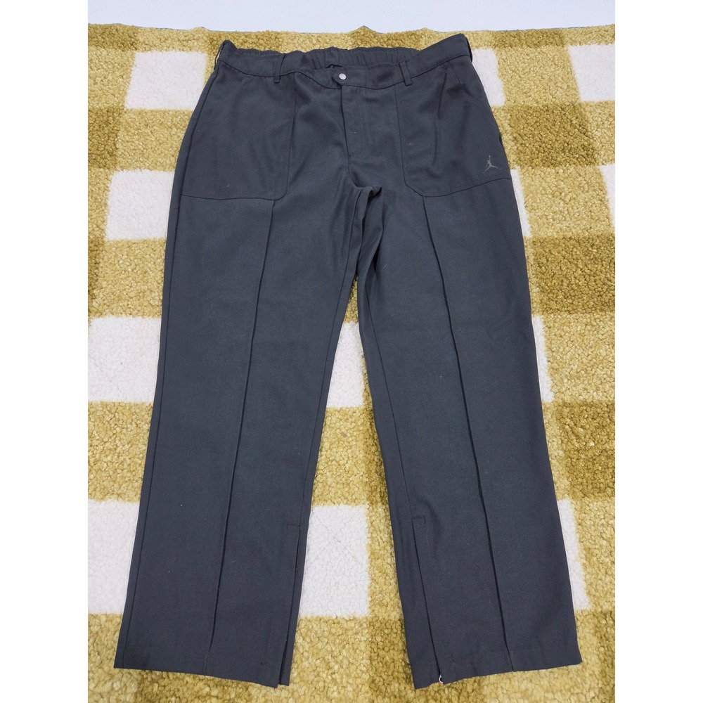 Jordan Brand Mens Black Utility Pants XXL Straight Leg Pintuck Jumpman Trousers
